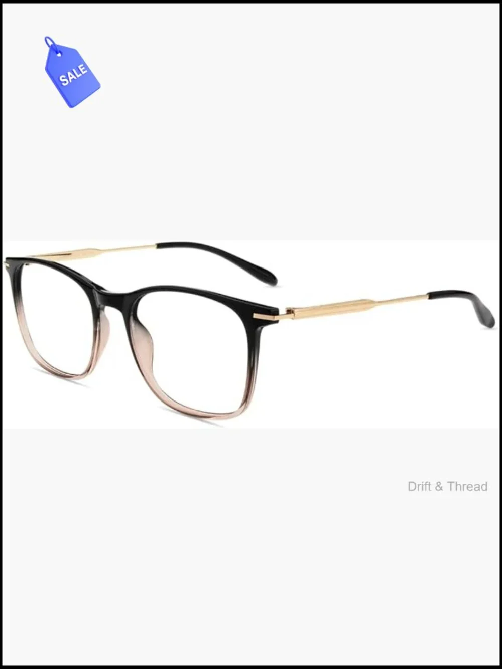Blue Light Blocking Square Frame Glasses for Men Women Reading 0.0-3.0 TR90